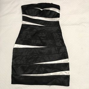 Black and white party dress